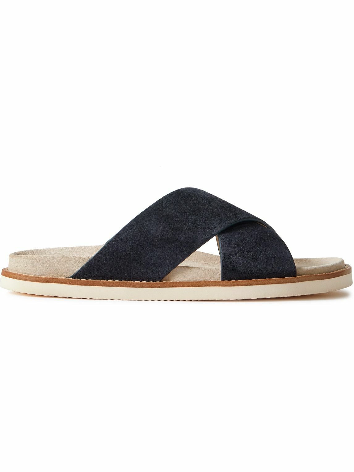 Brunello Cucinelli - Suede Slides - Blue