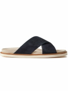 Brunello Cucinelli - Suede Slides - Blue