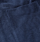 TEKLA - Organic Cotton-Terry Hooded Robe - Blue