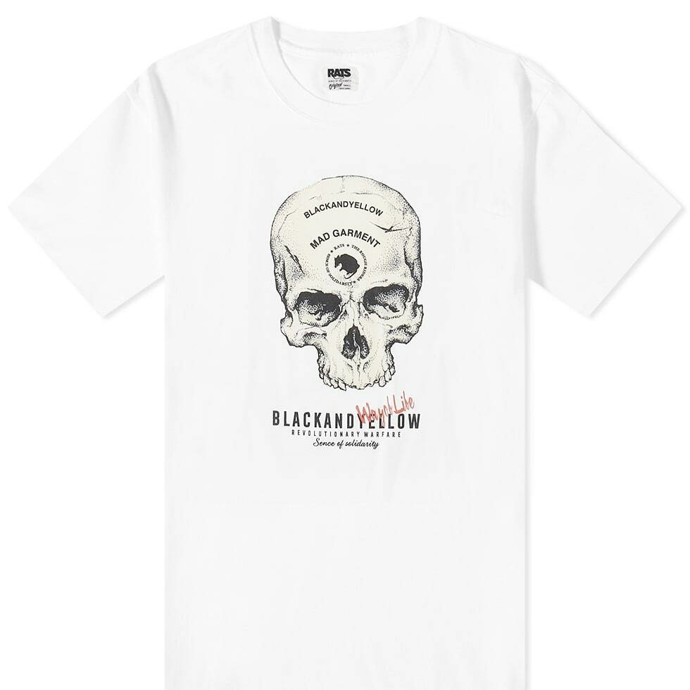 Photo: Rats Men's Skull T-Shirt in White