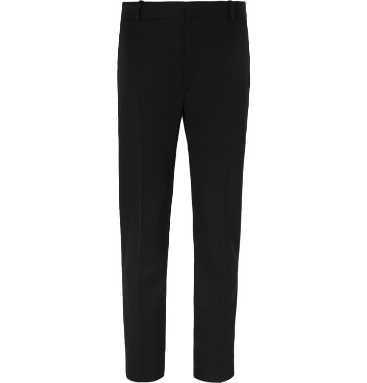 Photo: Alexander McQueen - Black Slim-Fit Wool Tuxedo Trousers - Black