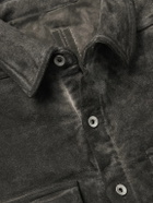 DRKSHDW by Rick Owens - Padded Garment-Dyed Cotton-Moleskin Overshirt - Gray