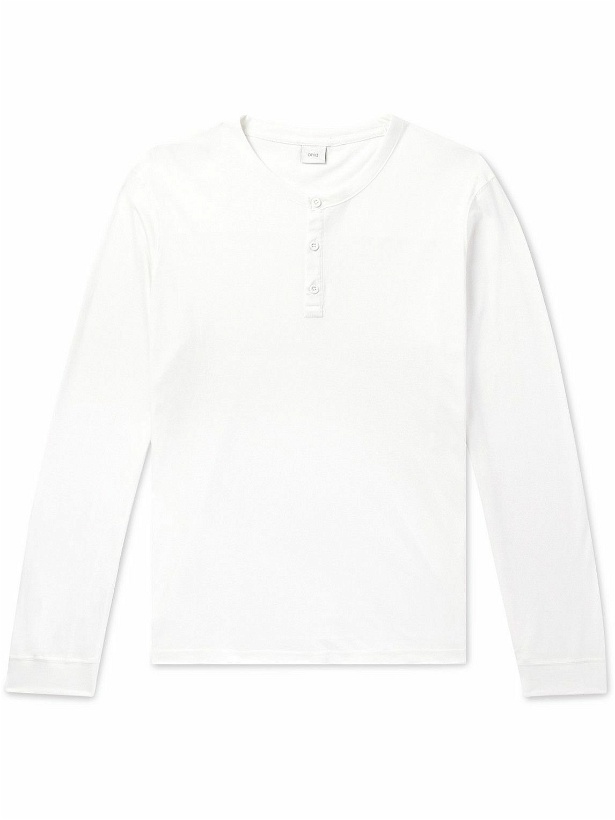 Photo: Onia - Cotton and Modal-Blend Henley T-Shirt - White