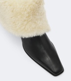 Paris Texas Bettina shearling-lined leather ankle boots