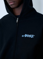 Awake NY Logo Motif Hooded Sweatshirt