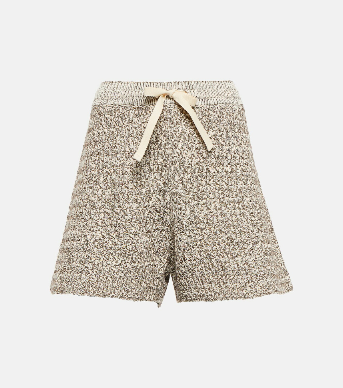 トップス JIL SANDER Short Pattern Knit Jil Sander Open-knit cotton-blend shorts Jil Sander