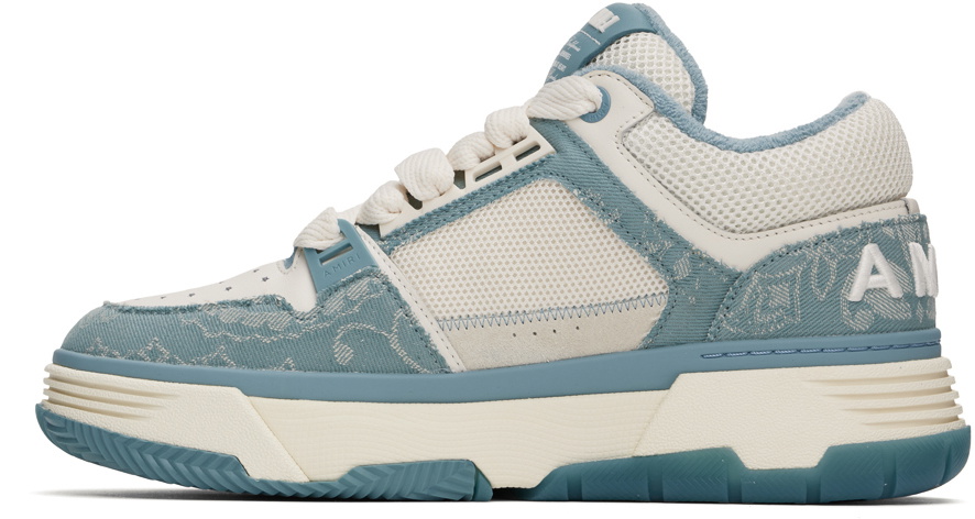 AMIRI Blue & Off-White Bandana Denim MA-1 Sneakers Amiri