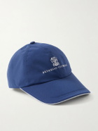 Brunello Cucinelli - Logo-Embroidered Shell Cap - Blue