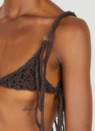 Hand Knitted Bra Top in Brown