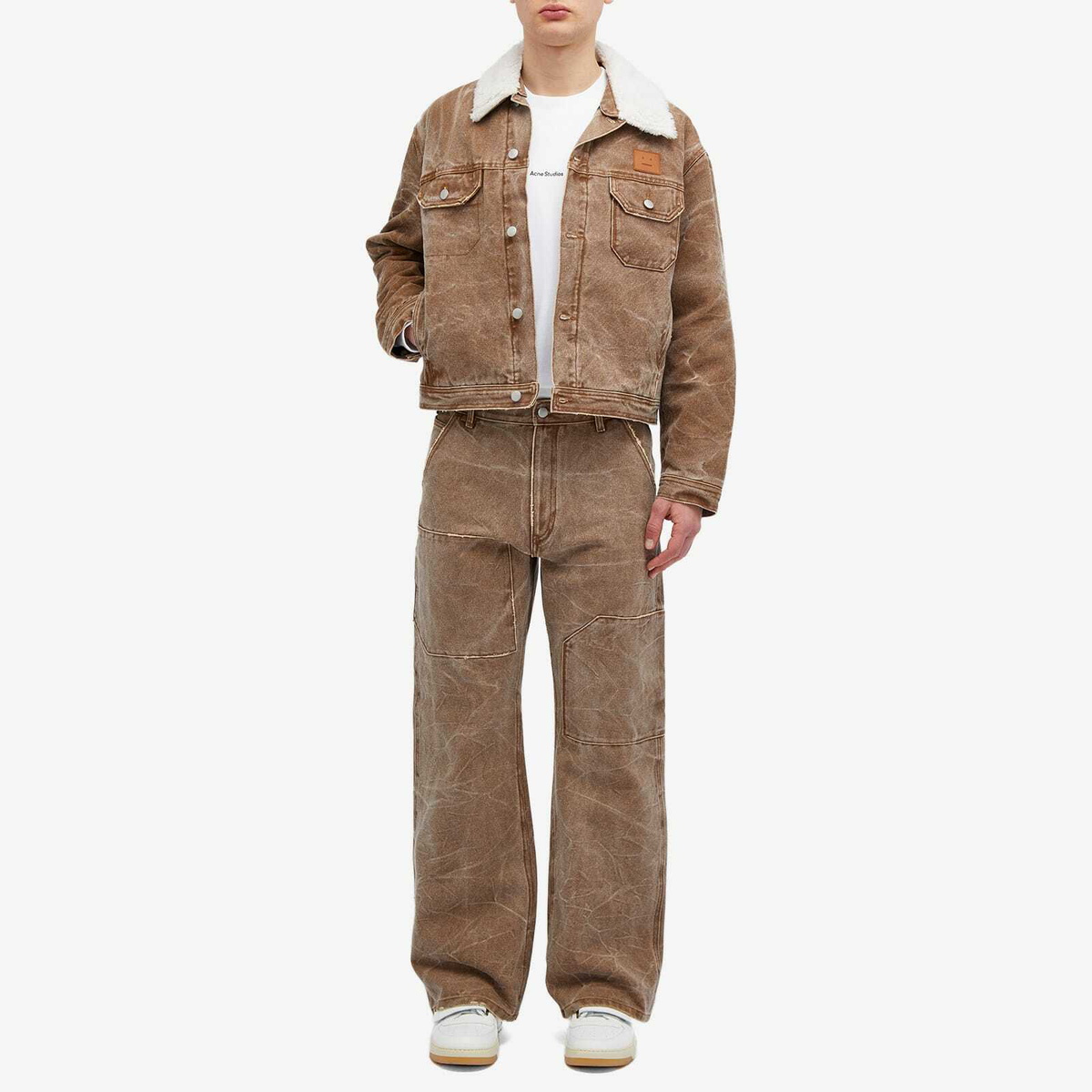Acne Studios Men's Orsan Patch Canvas Padded Jacket in Toffee