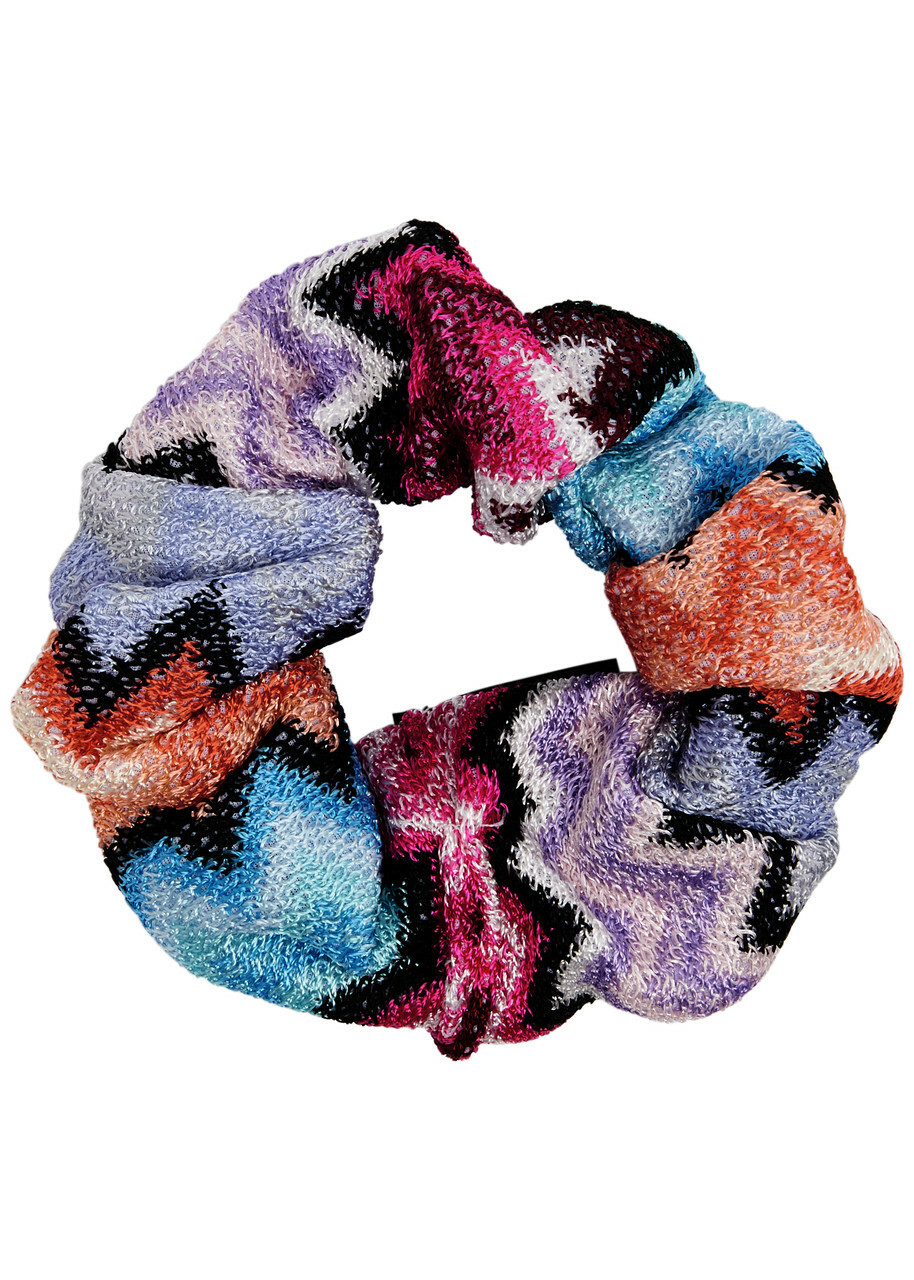 Missoni Zigzag-intarsia Knitted Scrunchie - Multicoloured 1  display picture 1