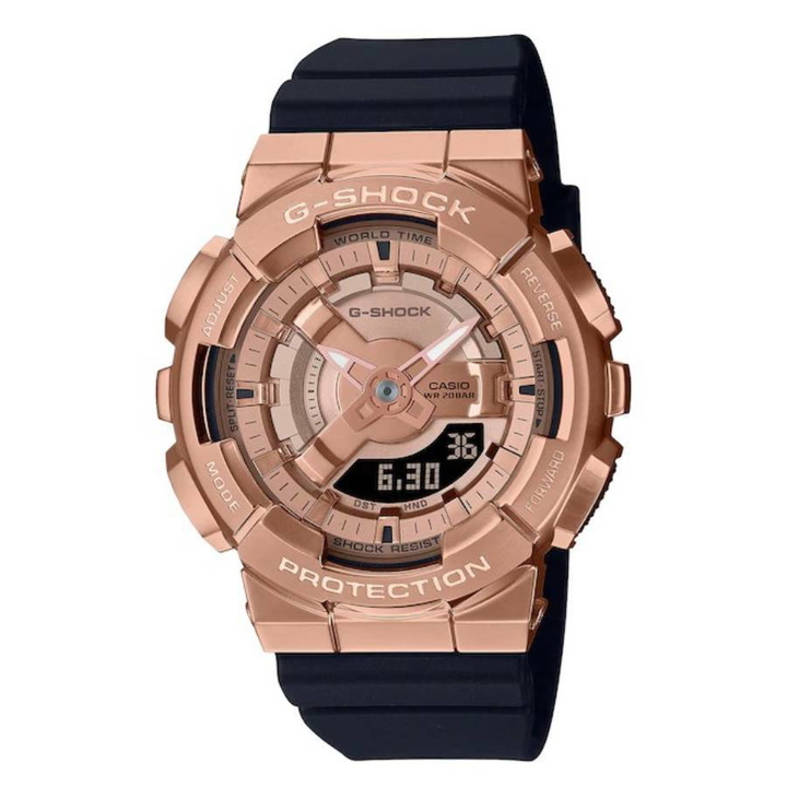 Photo: Casio G-Shock Alarm World Time Quartz Analog-Digital Rose Gold Dial Ladies Watch GMS110PG-1A