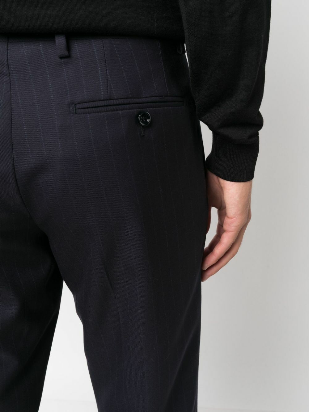 Lardini Gray Wool Casual Pants