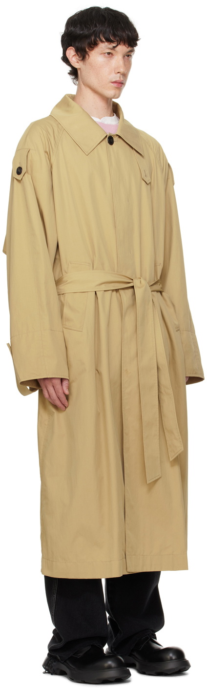 Recto Beige Jack Trench Coat Recto