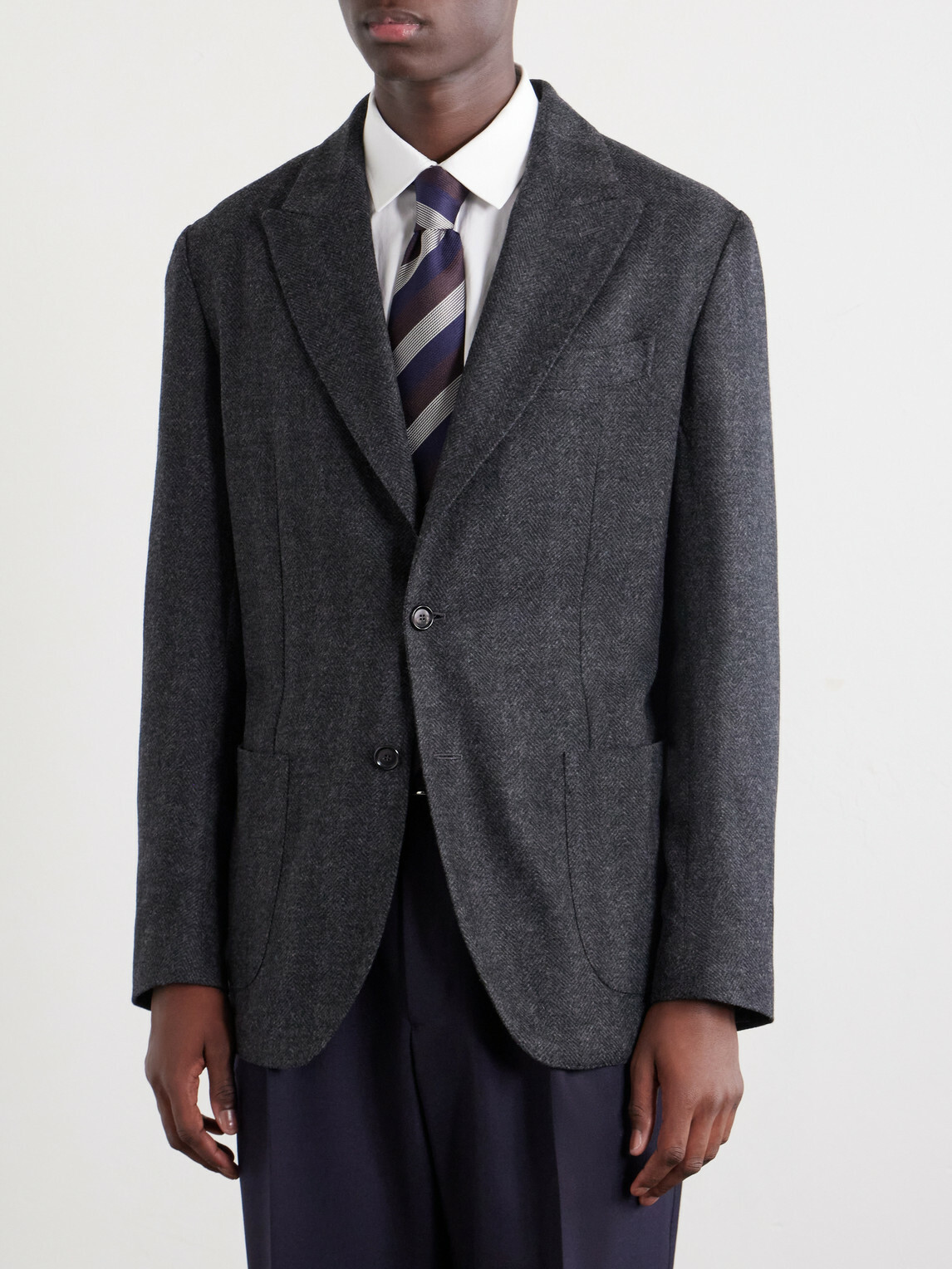 De Petrillo - Faro Wool and Cashmere-Blend Blazer - Gray