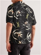 Rag & Bone - Avery Convertible-Collar Printed Crepe Shirt - Black
