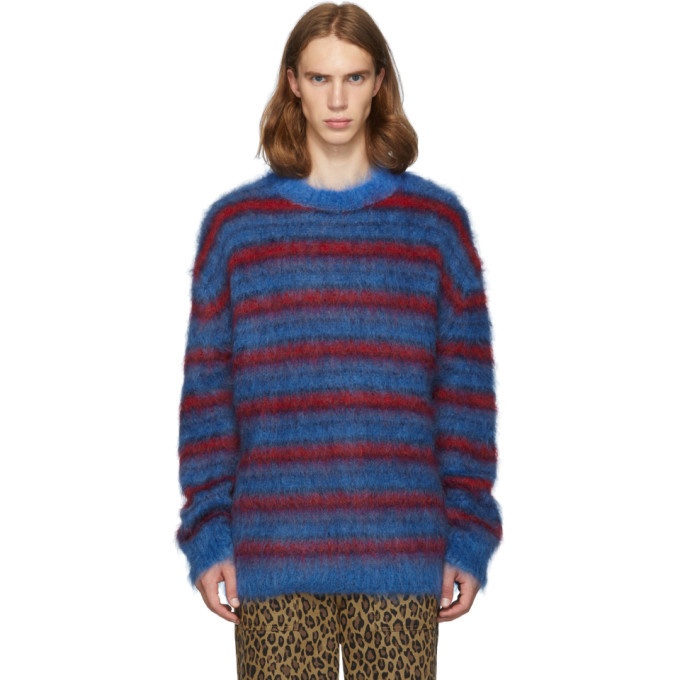Photo: Marni Blue and Red Mohair Sweater