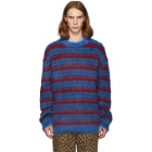 Marni Blue and Red Mohair Sweater