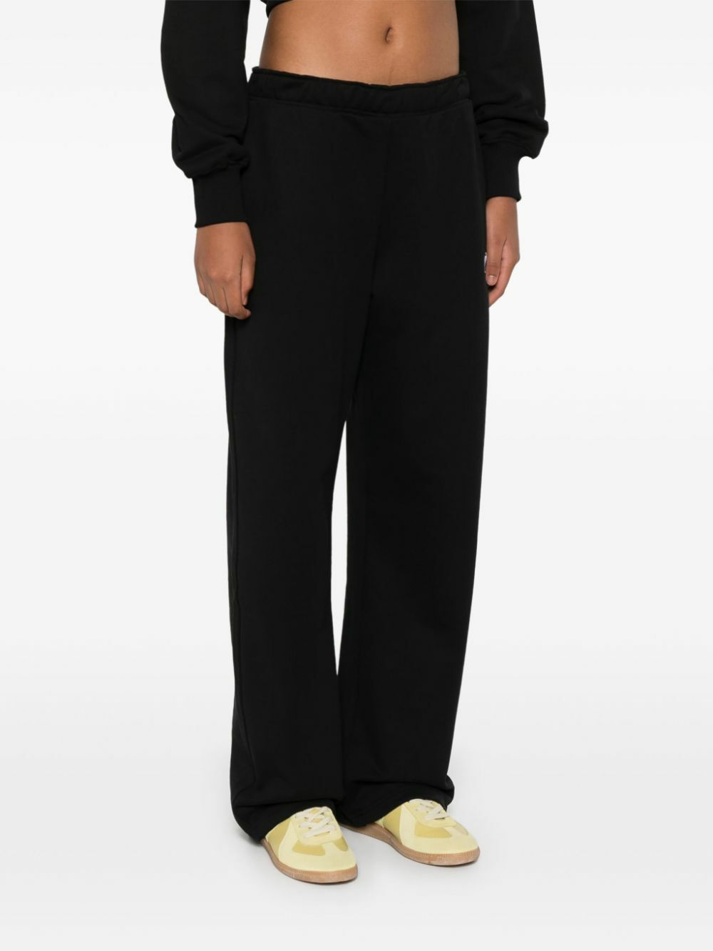 Marine Serre Logo Embroidery Straight-Cut Trousers