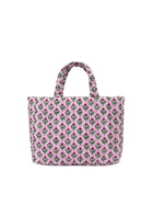 MC2 Saint Barth Pink Flower Quilted Soft Tote Mid Bag
