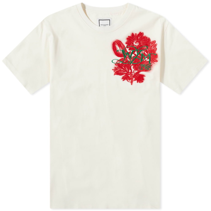 Photo: Wooyoungmi Men's Flower Embroidery T-Shirt in Ivory