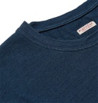 KAPITAL - Printed Indigo-Dyed Cotton-Jersey T-Shirt - Blue