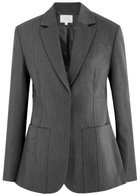 Clea Ashford Embroidered Wool Blazer Grey