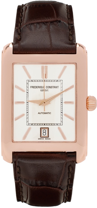 Photo: Frédérique Constant Brown & Rose Gold Classics Carrée Automatic Watch
