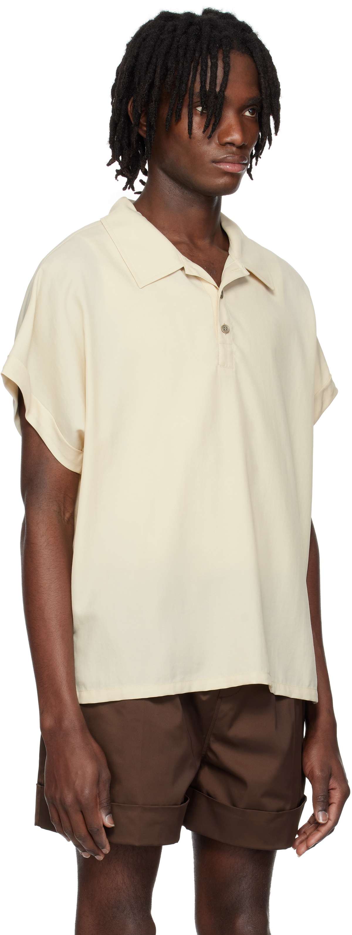 RECTO Beige Dolman Sleeve Polo Recto