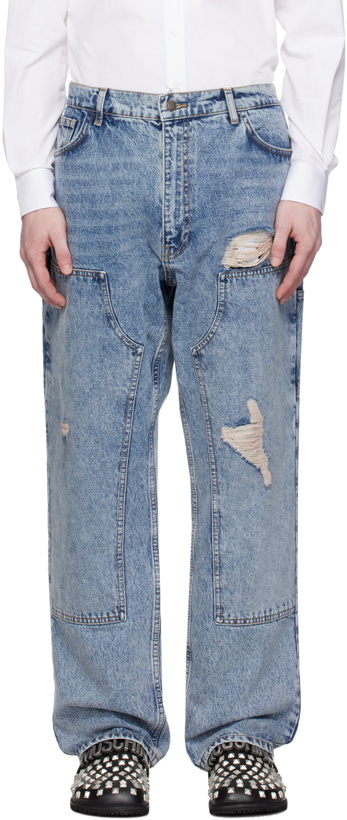 Photo: Moschino Blue Bleached Jeans