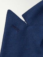 Boglioli - Slim-Fit Double-Breasted Wool-Blend Tweed Blazer - Blue