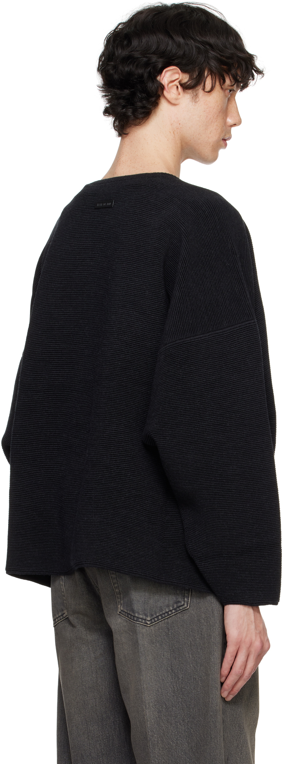 Fear of God Black Ottoman Straight Neck Sweater