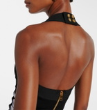 Balmain Cutout halterneck jersey midi dress