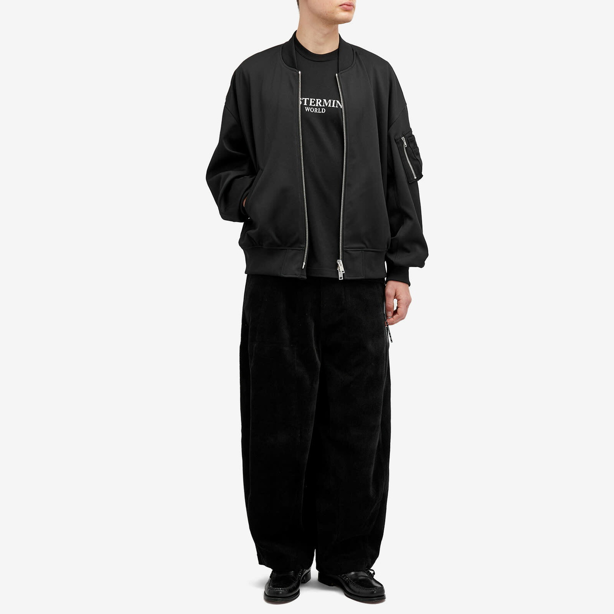 MASTERMIND WORLD Men's Jersey Bomber Jacket in Black