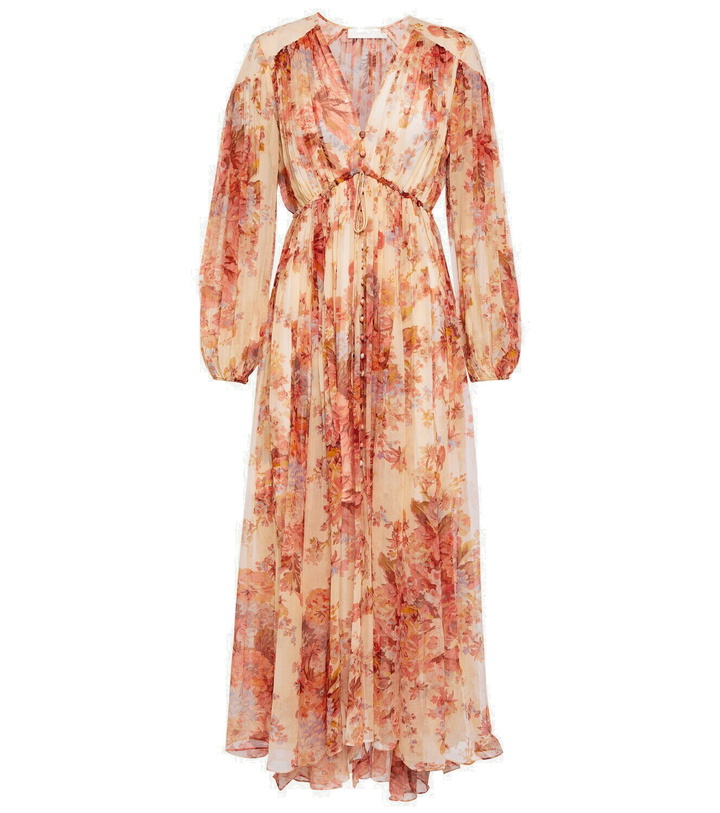 Photo: Zimmermann Devi pleated floral maxi dress