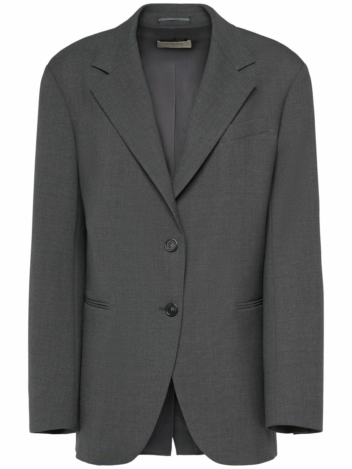 SPORTMAX Baffo Single Breast Stretch Wool Blazer Sportmax