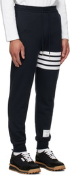 Thom Browne Navy Classic Loopback 4-Bar Sweatpants