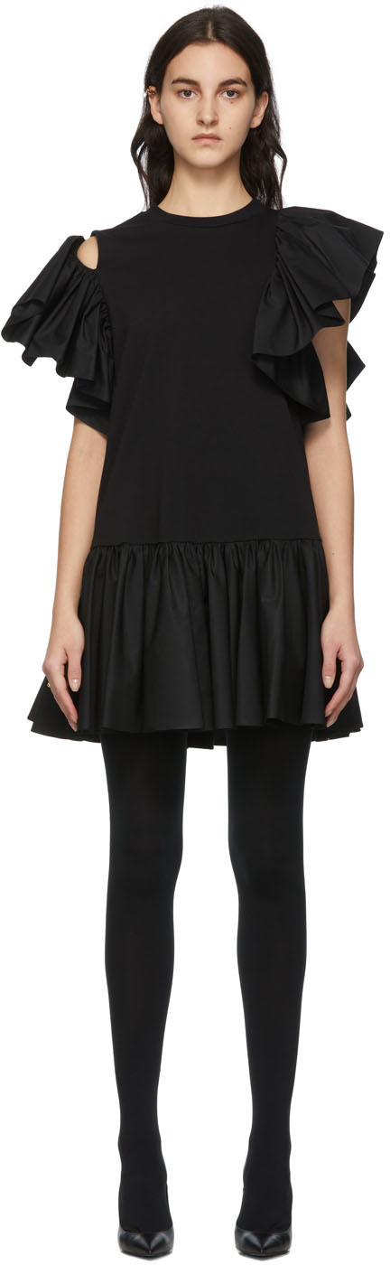 women's black dress casual Entro Usa Ruffled Tiered Pocket Midi Dress – Violet Skye Boutique main image 1