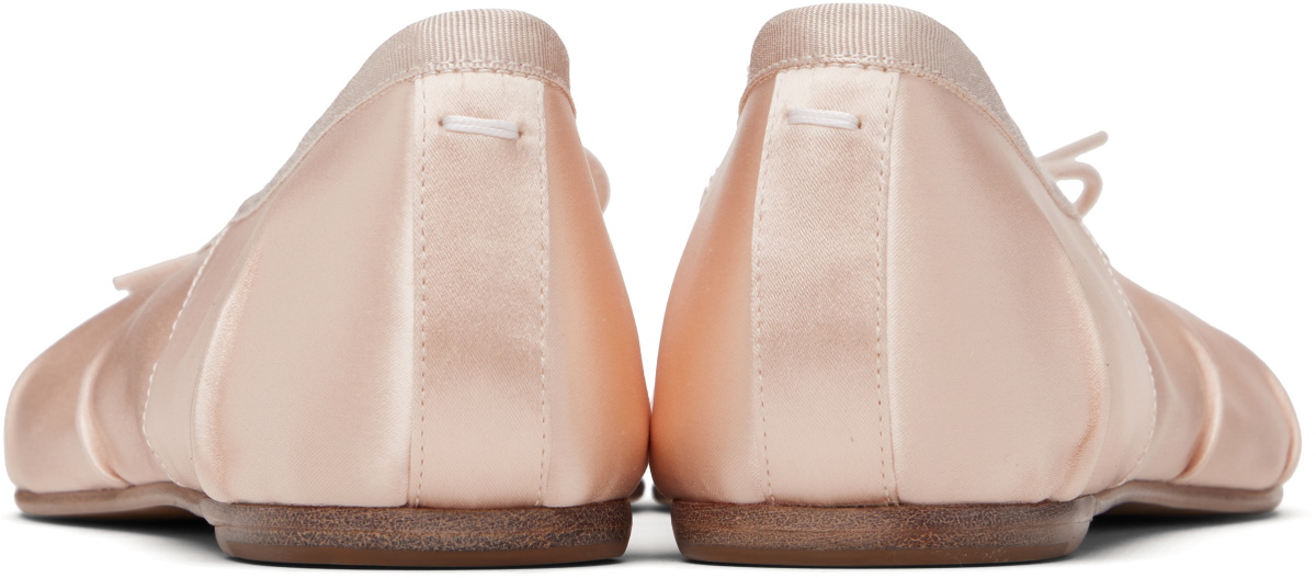Maison Margiela Pink Tabi Satin Ballerina Flats