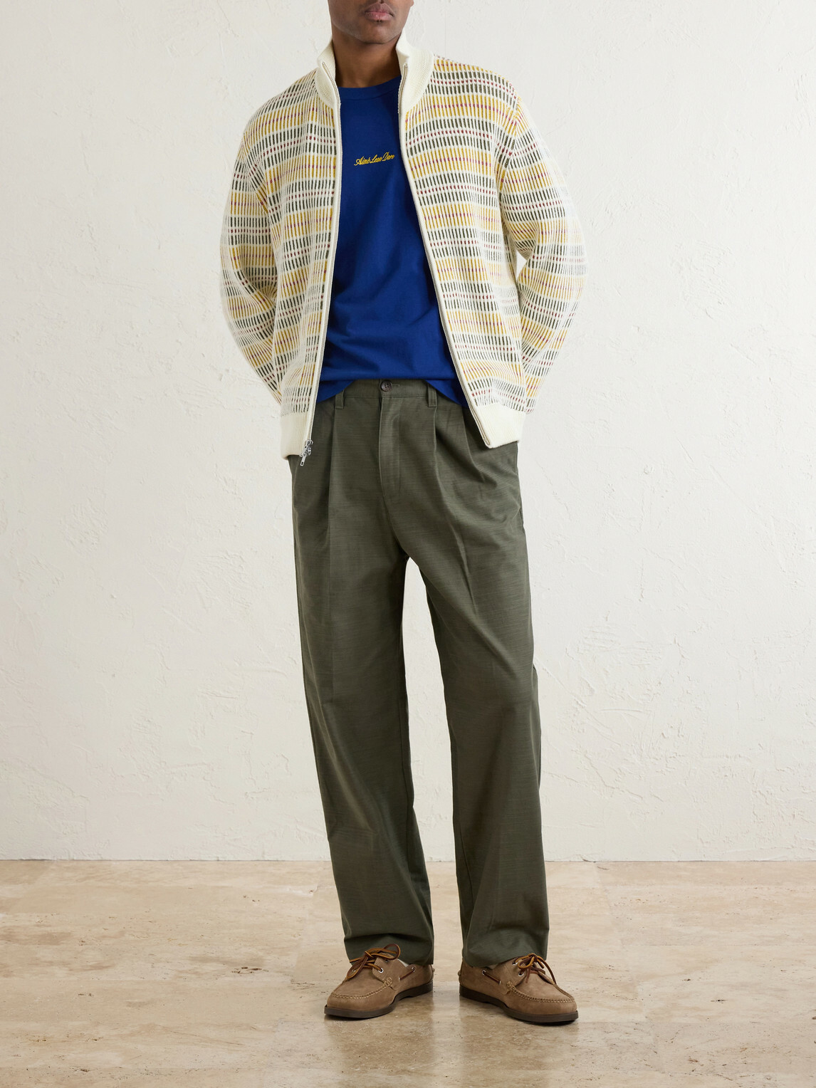 Aimé Leon Dore - Cable-Knit Cotton Zip-Up Sweater - Yellow