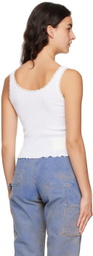 Sky High Farm Workwear White Pointelle Tank Top