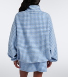 Miu Miu Gingham fleece jacket