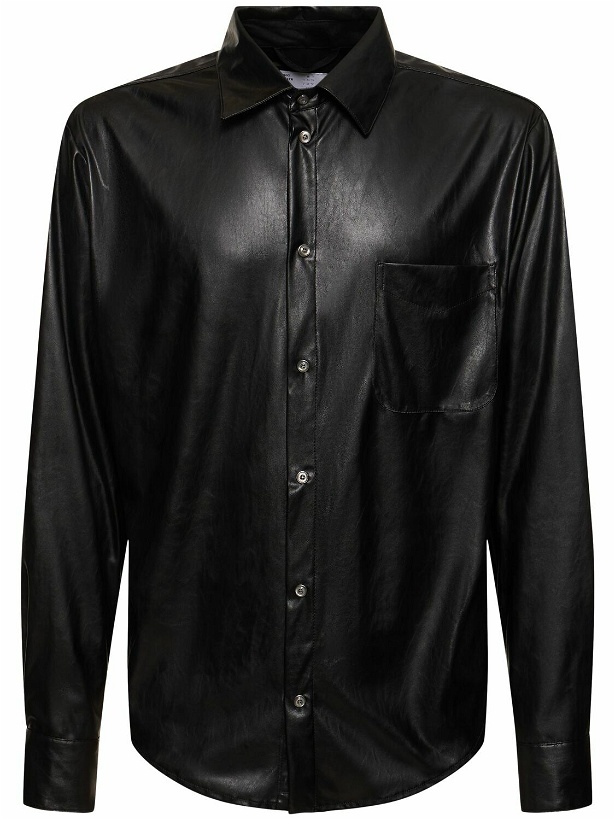 Photo: 4SDESIGNS Faux Leather Shirt