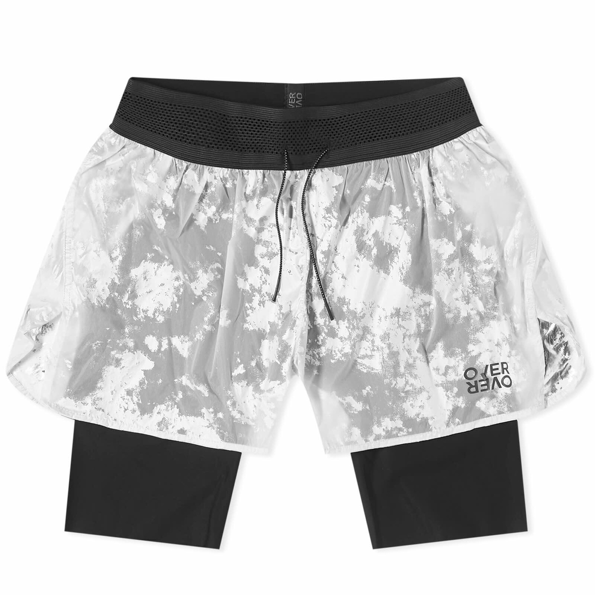 Over Over Men's 2 Layer Shorts in White Foil OVER OVER
