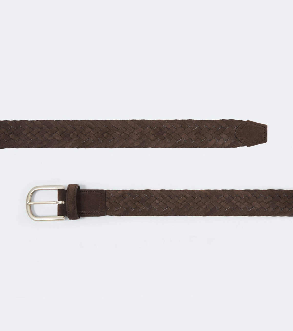 Canali Braided suede belt