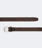 Canali Braided suede belt