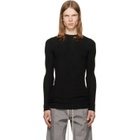 Rick Owens Black Tower Ribbed Round Neck Sweater