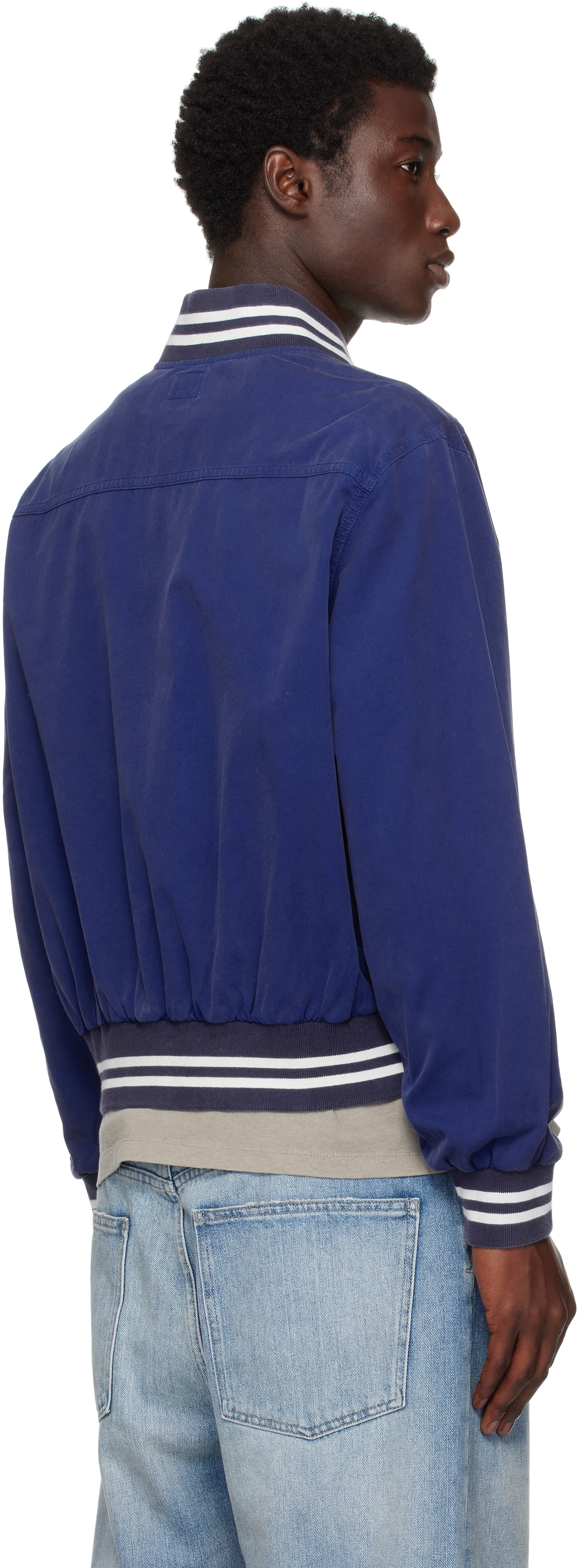 Noah Blue Cotton Varsity Jacket