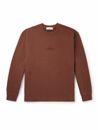 Stone Island - Logo-Embroidered Cotton-Jersey Sweatshirt - Brown