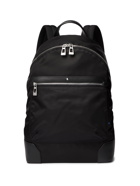 MONTBLANC - Blue Spirit Leather-Trimmed ECONYL Backpack - Black